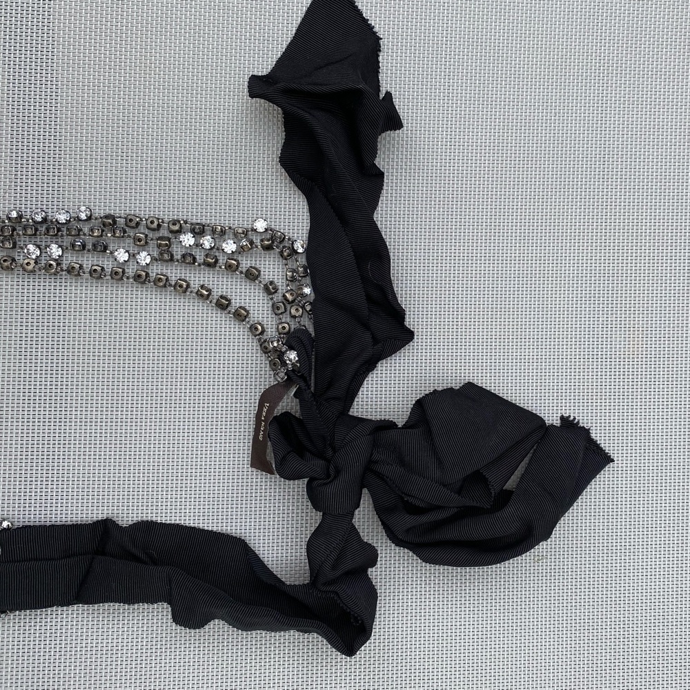 Simply Vera Silver Sparkle Necklace with Black Tie - Picture 8 of 12